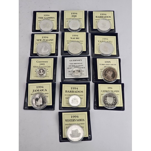 89 - A collection of 10 1994 Silver Queen Elizabeth The Queen Mother 'Lady of the Century' coins from aro... 