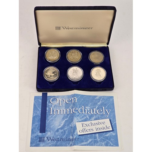 97 - Westminster - 1993 100 Years of Beatrix Potter Six-Coin Set, with original presentation box,