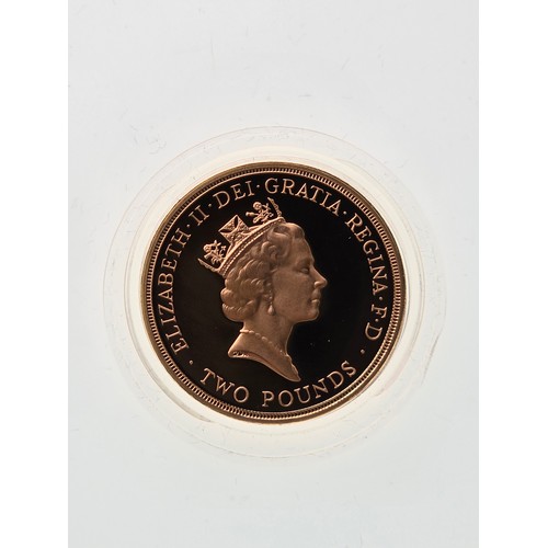 100 - United Kingdom - Elizabeth II (1952-2022), 1995 Gold Proof Two Pounds, Commemorating the End of the ... 