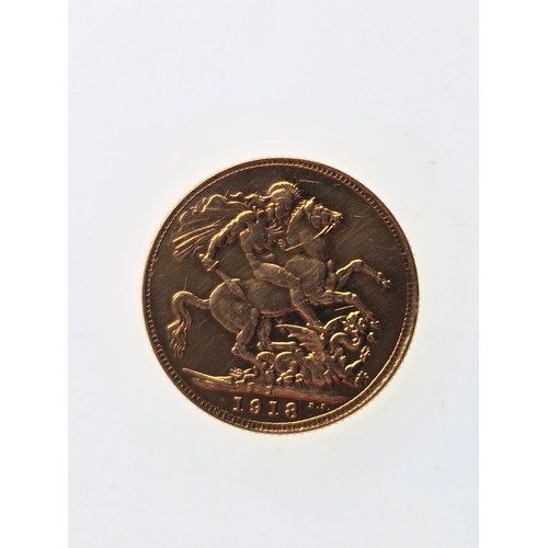 108 - A 22ct replica coin, testing as 22ct gold, 22mm, 8g