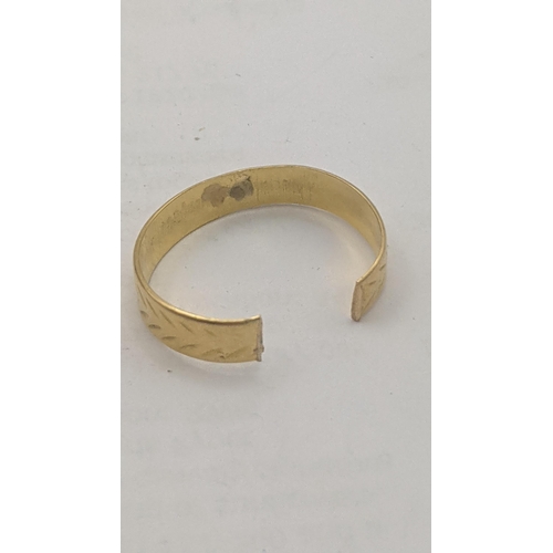 111 - A mixed lot to include a 22ct yellow gold wedding band A/F 3.2g together with gold plated regency la... 