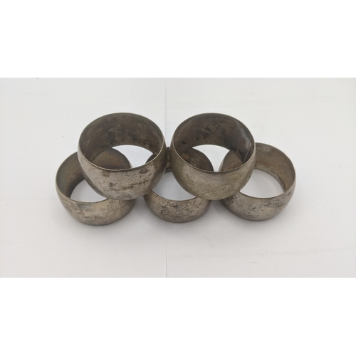 137 - A group of 830 grade silver napkin rings, total weight 86.8g
Location:ST
If there is no condition re... 