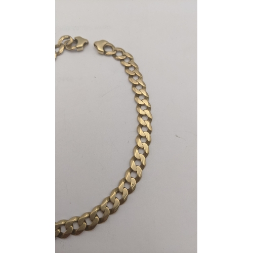 154 - A 9ct yellow gold flat curb link bracelet, A/F, 13.3g
Location:CAB6
If there is no condition report ... 