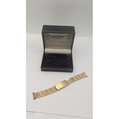 187 - A 9ct yellow gold and metal core gate link wristwatch bracelet A/F
Location: R1-3
If there is no con... 