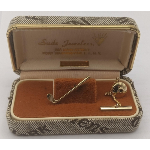 41 - A 14ct yellow gold tie pin fashioned as a golf club 1.3g with a box
Location:CAB4
If there is no con... 