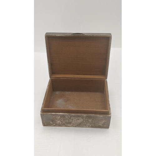 51 - A silver cigarette box with engraved writing to the lid 11.5cm x 9cm
Location:R1.1
If there is no co... 