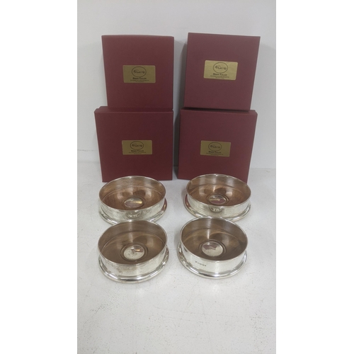 64 - Four brian Fuller silver wine coasters with boxes
Location:A4M
If there is no condition report, plea... 