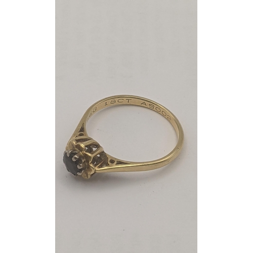 94 - An 18ct yellow gold and sapphire ring fashioned as a flower head size 'O 1/2' 2.7g
Location:RING1
If... 