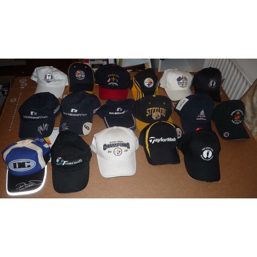 318 - Approximately 120 baseball caps includes sport themes American Baseball-Golf(two with signatures)-Ba... 