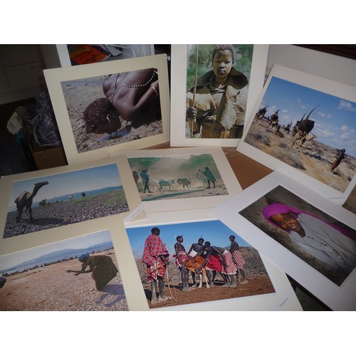 323 - Group of 13 African native woman mounted photographs includes Massai-Rendille-Pokot-Gabbra-Samburu-L... 