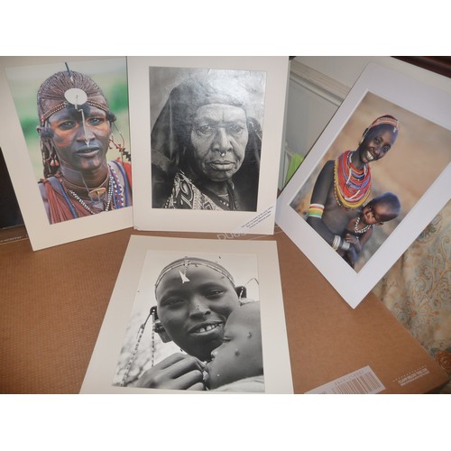 323 - Group of 13 African native woman mounted photographs includes Massai-Rendille-Pokot-Gabbra-Samburu-L... 