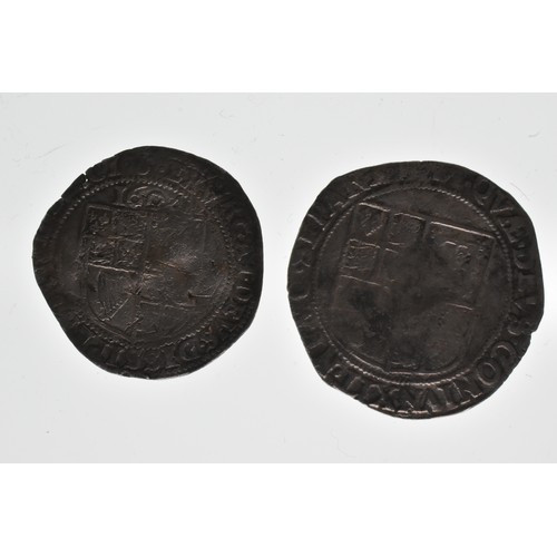 11 - Kingdom of England - James I (1603-1625), Silver Shilling and 1604 Sixpence,