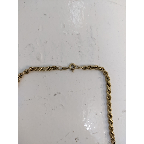 275 - A 9ct gold rope twist necklace, 7.4g
Location: C1
If there is no condition report shown, please requ... 