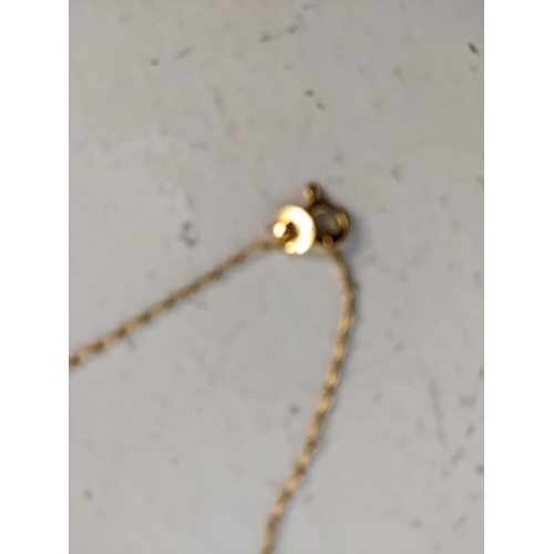 283 - Two 9ct gold chain link necklaces and a 9ct gold gate link bracelet, 4.6g
Location: RING 2
If there ... 