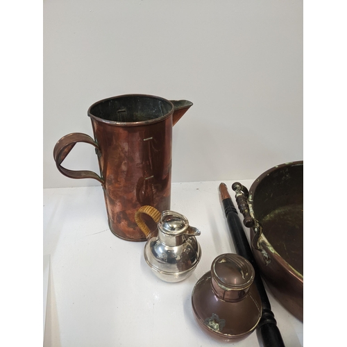 438 - Copper to include a preserve pan, chamber stick, jugs and other items
Location: GL
If there is no co... 