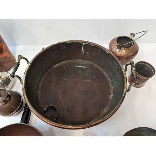 438 - Copper to include a preserve pan, chamber stick, jugs and other items
Location: GL
If there is no co... 