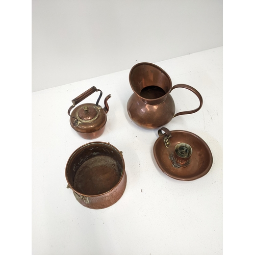 438 - Copper to include a preserve pan, chamber stick, jugs and other items
Location: GL
If there is no co... 