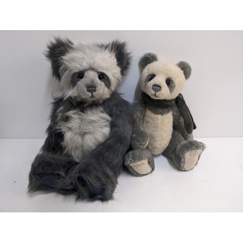 265 - Two Charlie Bears to include Iggy CB621318 and Tully CB171717 both exclusively designed by Isabelle ... 