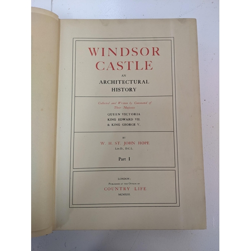 270 - Two books Part 1 and Part II of 'Windsor Castle An Architectural History' written by Command of thei... 