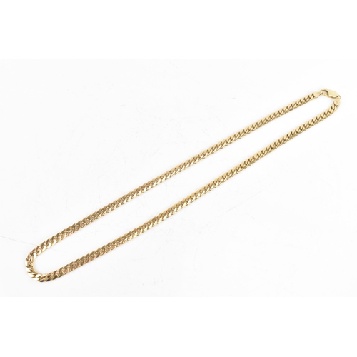 10 - A 9ct yellow gold curb link chain necklace, having a lobster clasp, stamped 375, 50.5cm, 31.3 grams
... 