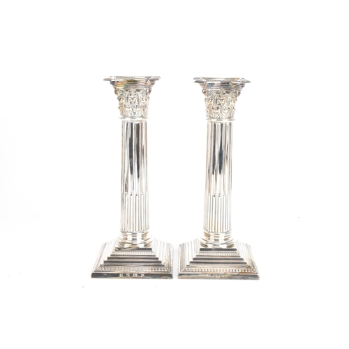 188 - A pair of Elizabeth II silver candlesticks, by Barker Ellis Silver Co, hallmarked Birmingham 1990, i... 