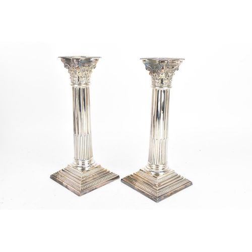 188 - A pair of Elizabeth II silver candlesticks, by Barker Ellis Silver Co, hallmarked Birmingham 1990, i... 