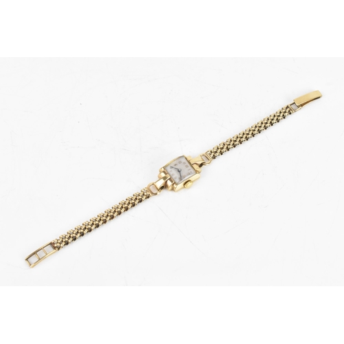 227 - An early/mid 20th century Tudor 9ct yellow gold ladies manual wind wristwatch, having a silvered dia... 