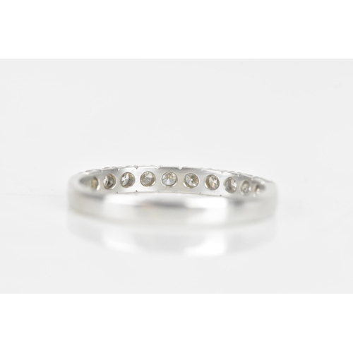 240 - A diamond 18ct white gold half eternity ring, having ten brilliant cut diamonds, each measuring appr... 