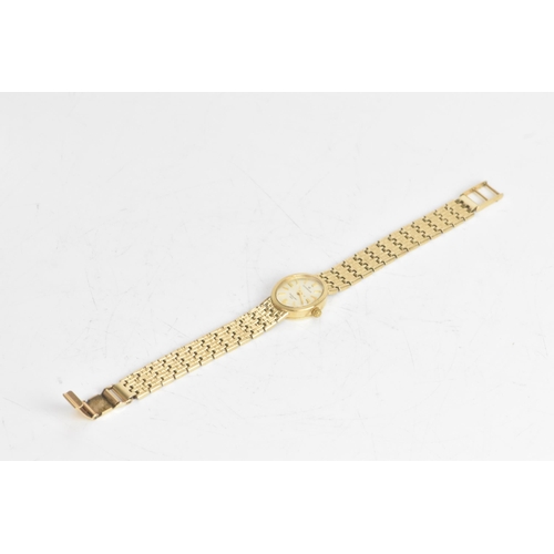 37 - A Sovereign 9ct gold ladies quartz wristwatch, the dial having a silvered dial with gilt baton marke... 