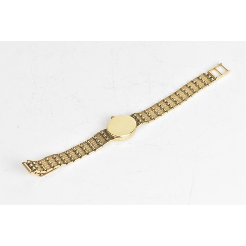 37 - A Sovereign 9ct gold ladies quartz wristwatch, the dial having a silvered dial with gilt baton marke... 