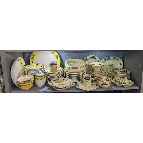 327 - Mixed ceramics to include an Italian part dinner service with an olive leaf pattern, along with a Ro... 