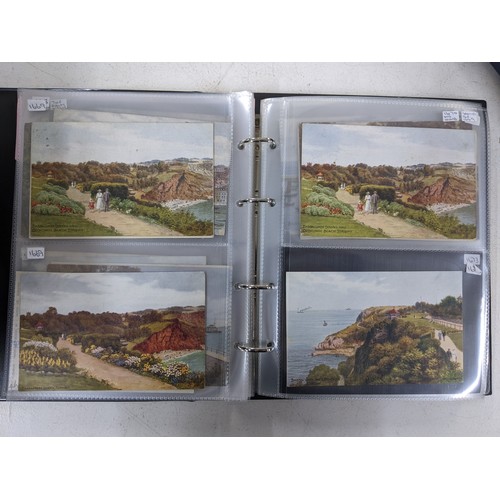 462 - Approximately 280 postcards presented in three albums depicting scenes from Devon, Torquay and Paign... 