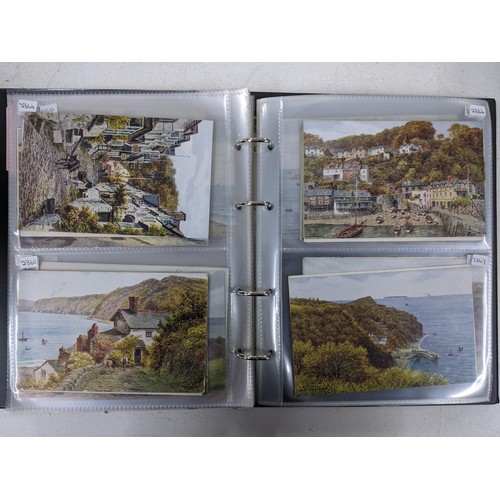 462 - Approximately 280 postcards presented in three albums depicting scenes from Devon, Torquay and Paign... 