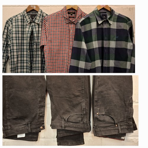 65 - A group of gents modern clothing to include 2 Crew shirts sizes M and L, a Paul Costelloe shirt, siz... 