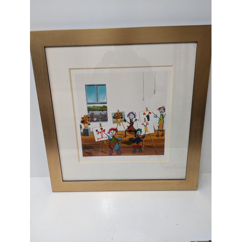 306 - A John Wilson signed limited edition print, titled 'The Studio', 66cm x 69cm
Location: RWF
If there ... 