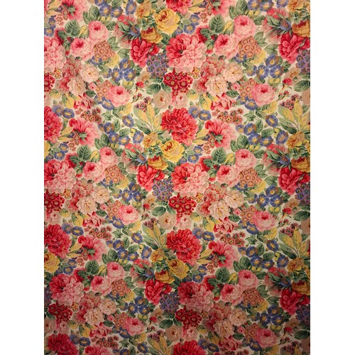 396 - Sanderson- Rose & Peony pattern no:PR7670, a bolt of 1996 floral cotton fabric and a bolt of matched... 