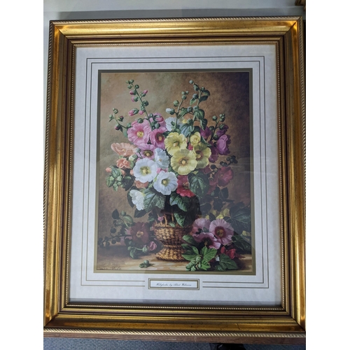 250 - After Albert Williams - a set of four still life studies of flowers prints 39cm x 29cm in glazed gil... 