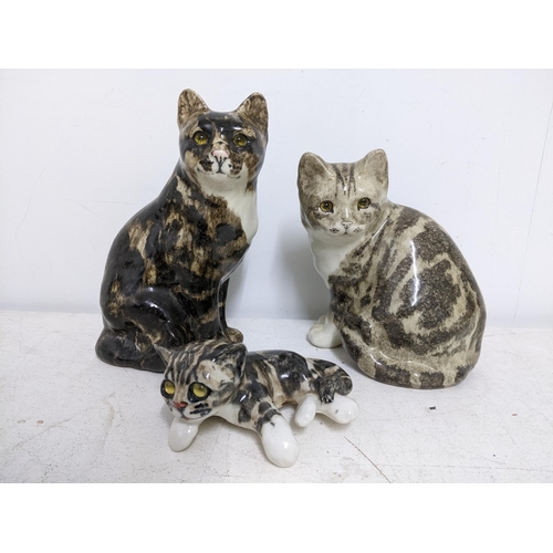 304 - A group of three Winstanley pottery cats with inset glass eyes Location: GM
If there is no condition... 