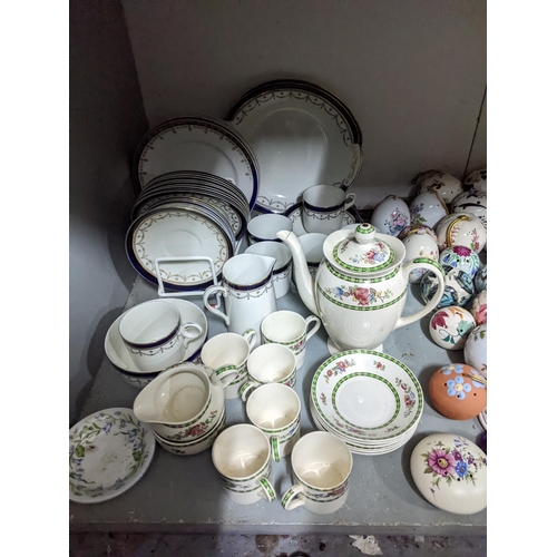 309 - A mixed lot of ceramics to include a collection of pomanders, Copeland Spode coffee set, Royal Doult... 