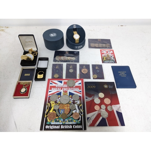 334 - A selection of Royal Mint British coins to include Historic Coins of Great Britain sets, along with ... 