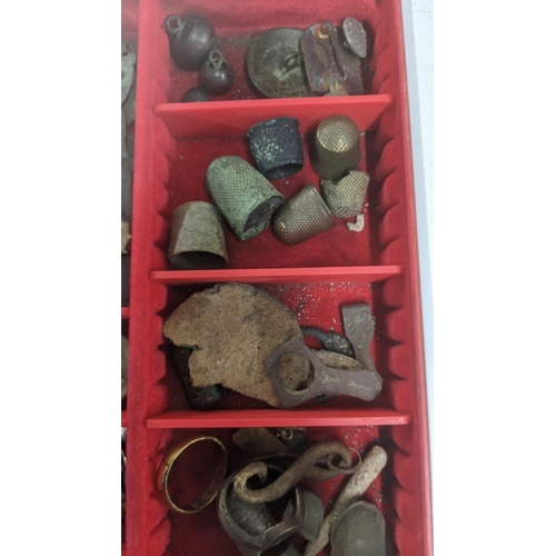 386 - A collection of metal detector finds to include silver jewellery, coinage and other items Location:S... 