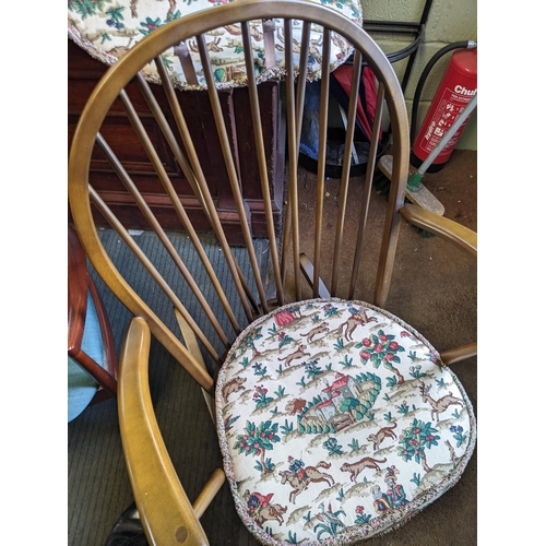 457 - An Ercol Windsor dark beech rocking chair and a Greeves Thomas mahogany armchair
Location: GR + GR
I... 