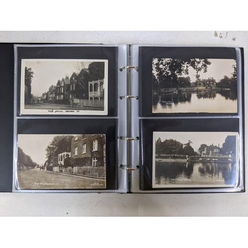 492 - Approximately 230 postcards displayed in four albums depicting scenes of Datchet and Windsor and oth... 