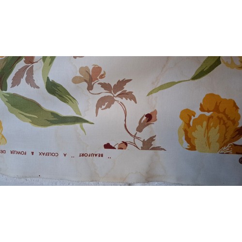 52 - Colefax & Fowler- 2 bolts of 1995 'Beaufort' chintz fabric  having a cream ground with autumnal flor... 