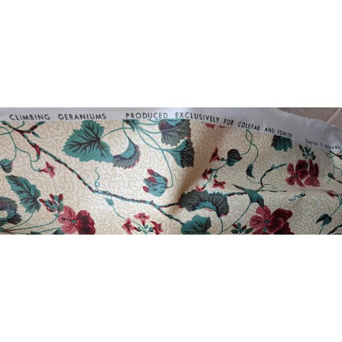 52 - Colefax & Fowler- 2 bolts of 1995 'Beaufort' chintz fabric  having a cream ground with autumnal flor... 