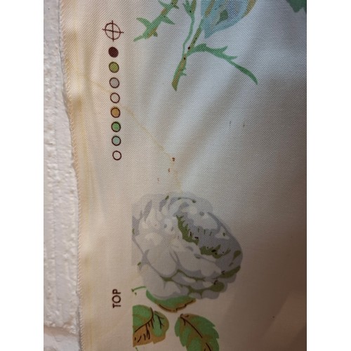 74 - Colefax & Fowler-A 1984 bolt of 'Bowood' cream chintz fabric A/F depicting wild white roses and gree... 