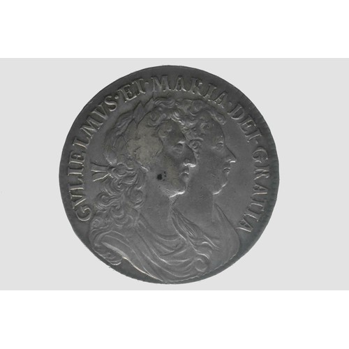 55 - Kingdom of England - William and Mary (1689-1694), 1689 Silver Halfcrown, first conjoined bust, firs... 