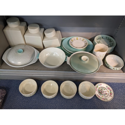 42 - A collection of ceramics to include Rye Iden pottery bowl and side plates, a Poole pottery tureen, H... 