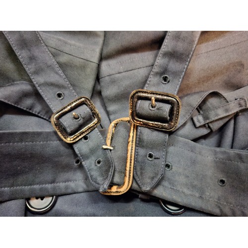 9 - Burberrys- A late 20th Century gents navy Kensington trench coat with navy buttons, double breasted,... 