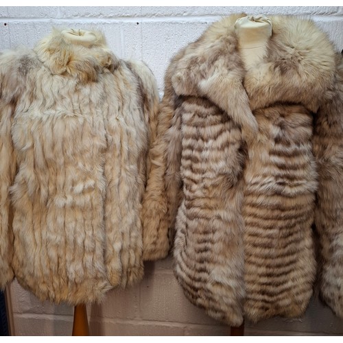 73 - Three vintage fur coats comprising a Saga Fox jacket, approx 38